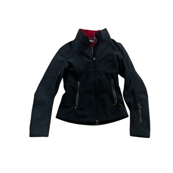 Nike size small womens black zip up warm jacket with zip up pkts fall activewear - Picture 1 of 7